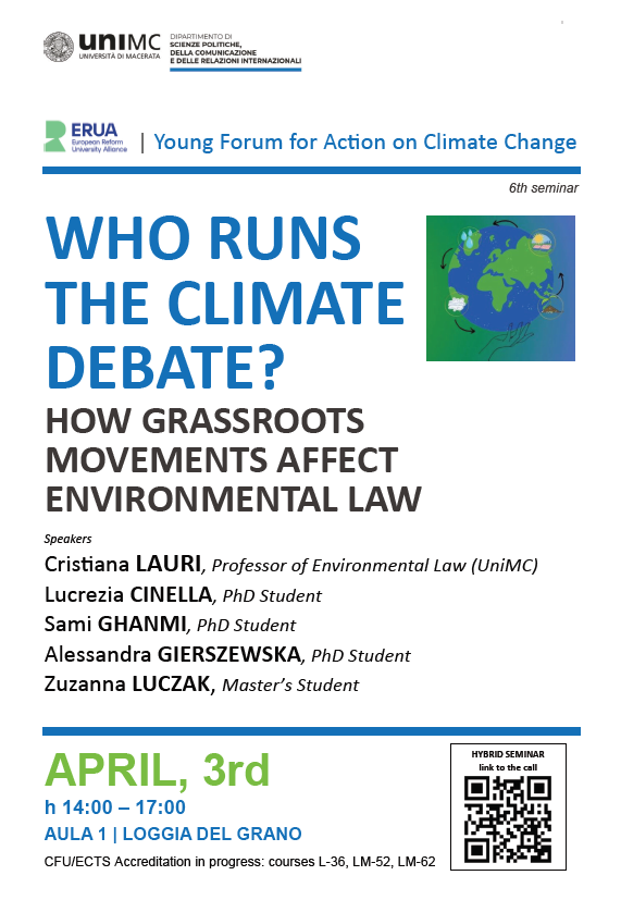 SEMINAR: WHO RUNS THE CLIMATE DEBATE?