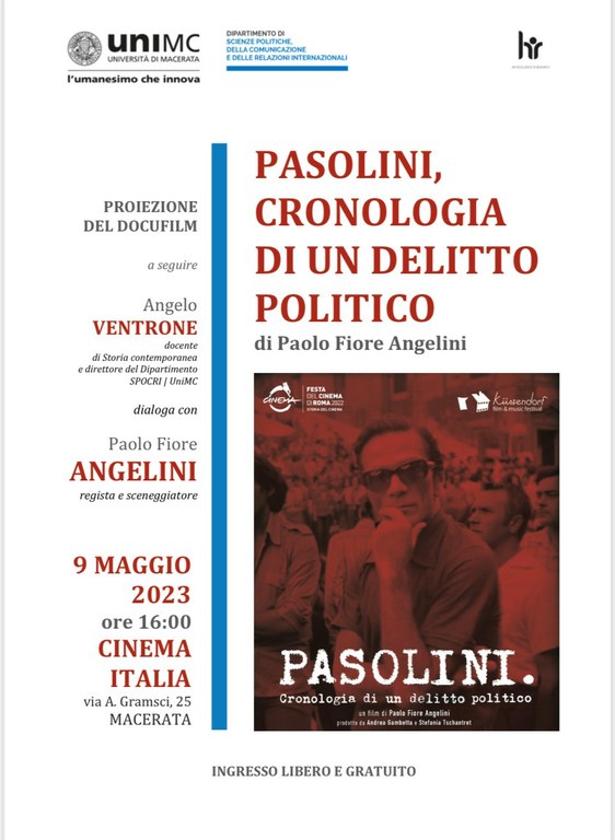Locandina evento Pasolini