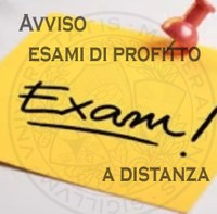 Avviso       esami di profitto                          a distanza